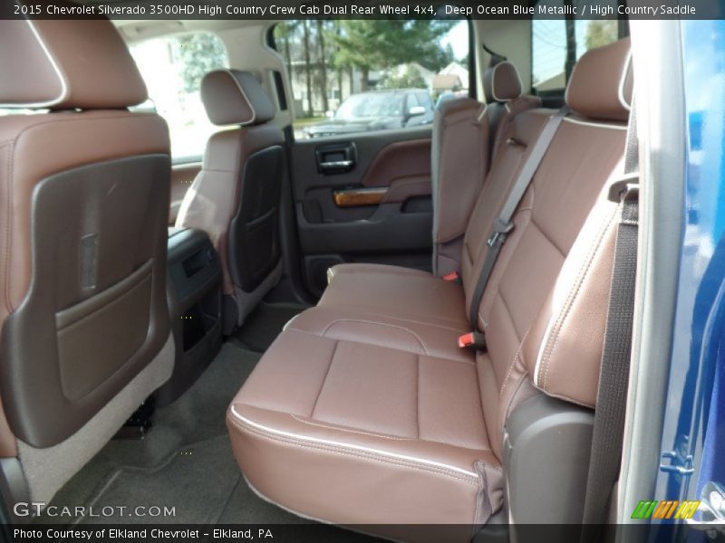 Deep Ocean Blue Metallic / High Country Saddle 2015 Chevrolet Silverado 3500HD High Country Crew Cab Dual Rear Wheel 4x4