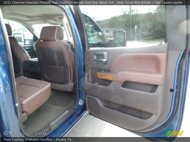 Deep Ocean Blue Metallic / High Country Saddle 2015 Chevrolet Silverado 3500HD High Country Crew Cab Dual Rear Wheel 4x4