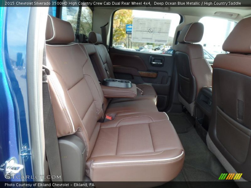 Deep Ocean Blue Metallic / High Country Saddle 2015 Chevrolet Silverado 3500HD High Country Crew Cab Dual Rear Wheel 4x4