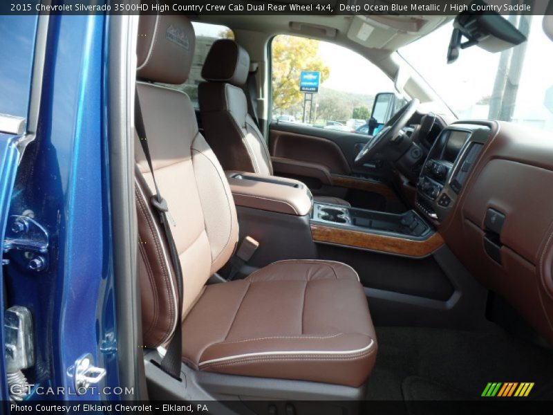 Deep Ocean Blue Metallic / High Country Saddle 2015 Chevrolet Silverado 3500HD High Country Crew Cab Dual Rear Wheel 4x4