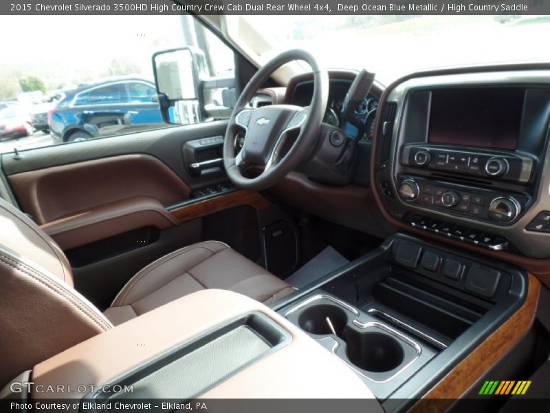 Deep Ocean Blue Metallic / High Country Saddle 2015 Chevrolet Silverado 3500HD High Country Crew Cab Dual Rear Wheel 4x4