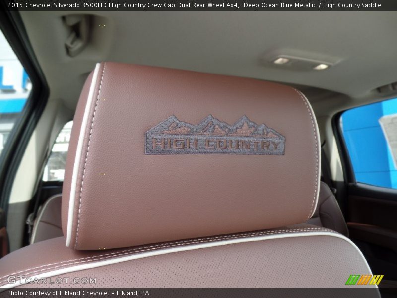 Deep Ocean Blue Metallic / High Country Saddle 2015 Chevrolet Silverado 3500HD High Country Crew Cab Dual Rear Wheel 4x4