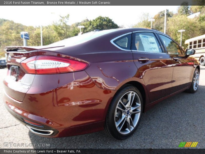 Bronze Fire Metallic / Medium Soft Ceramic 2016 Ford Fusion Titanium
