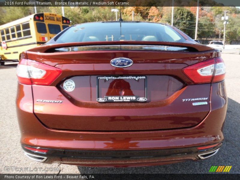 Bronze Fire Metallic / Medium Soft Ceramic 2016 Ford Fusion Titanium