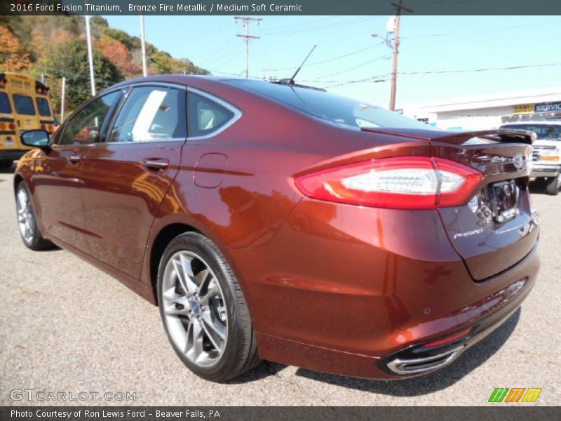 Bronze Fire Metallic / Medium Soft Ceramic 2016 Ford Fusion Titanium
