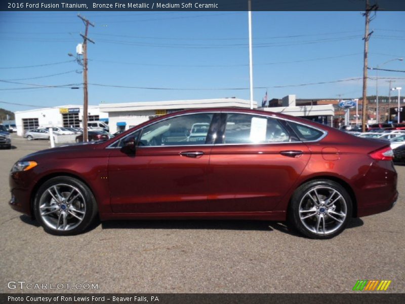 Bronze Fire Metallic / Medium Soft Ceramic 2016 Ford Fusion Titanium