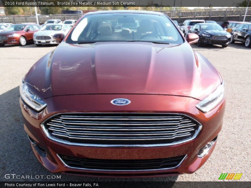 Bronze Fire Metallic / Medium Soft Ceramic 2016 Ford Fusion Titanium
