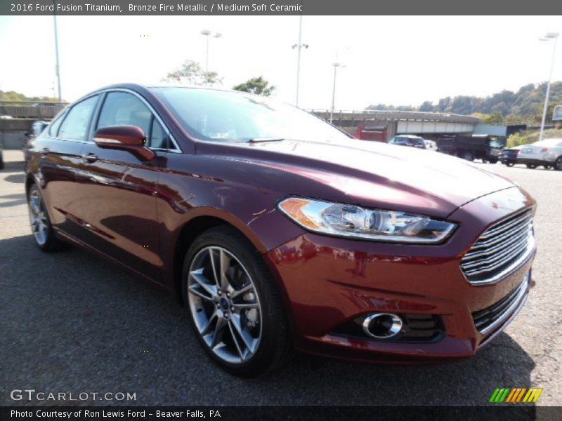 Bronze Fire Metallic / Medium Soft Ceramic 2016 Ford Fusion Titanium