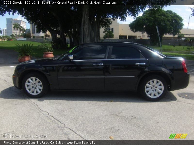 Brilliant Black Crystal Pearl / Dark Khaki/Light Graystone 2008 Chrysler 300 LX