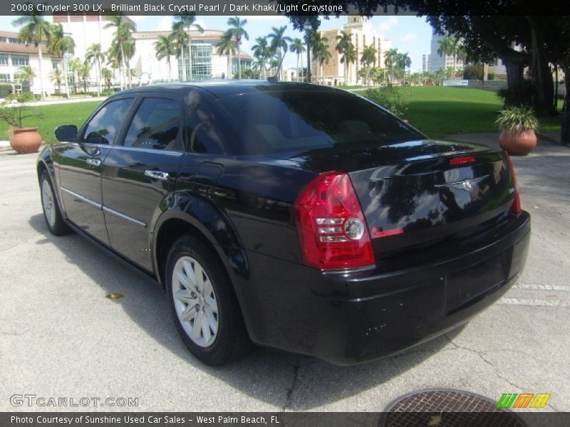 Brilliant Black Crystal Pearl / Dark Khaki/Light Graystone 2008 Chrysler 300 LX