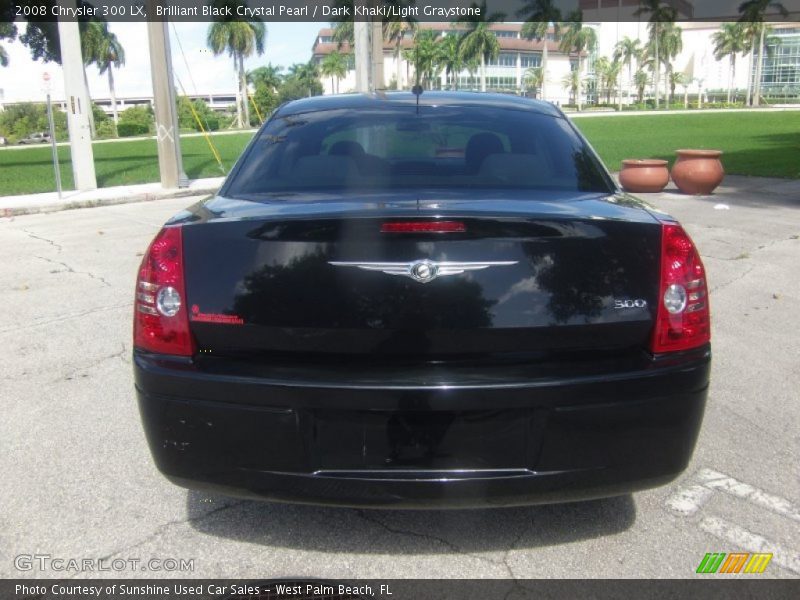 Brilliant Black Crystal Pearl / Dark Khaki/Light Graystone 2008 Chrysler 300 LX