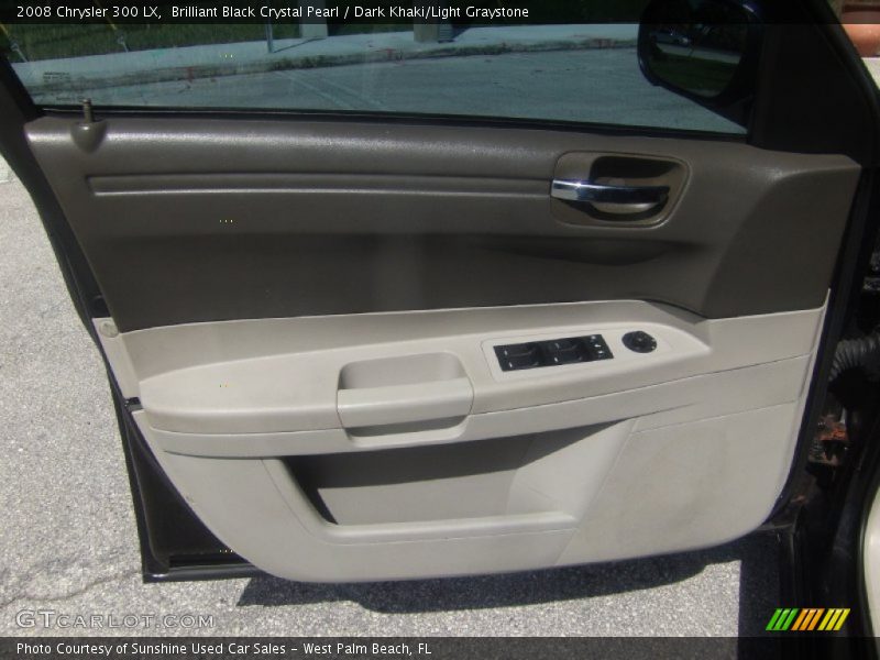 Brilliant Black Crystal Pearl / Dark Khaki/Light Graystone 2008 Chrysler 300 LX