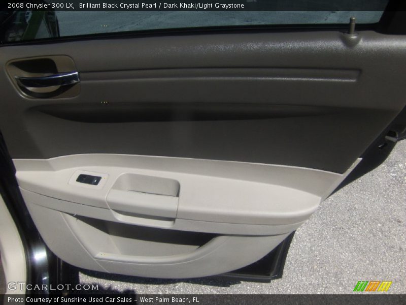 Brilliant Black Crystal Pearl / Dark Khaki/Light Graystone 2008 Chrysler 300 LX
