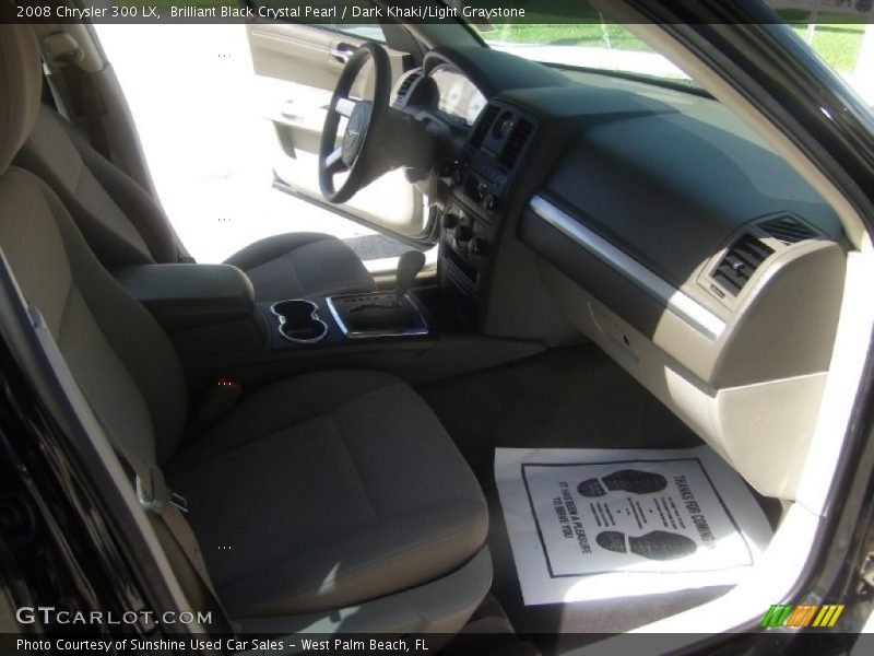 Brilliant Black Crystal Pearl / Dark Khaki/Light Graystone 2008 Chrysler 300 LX