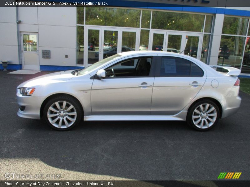 Apex Silver Metallic / Black 2011 Mitsubishi Lancer GTS