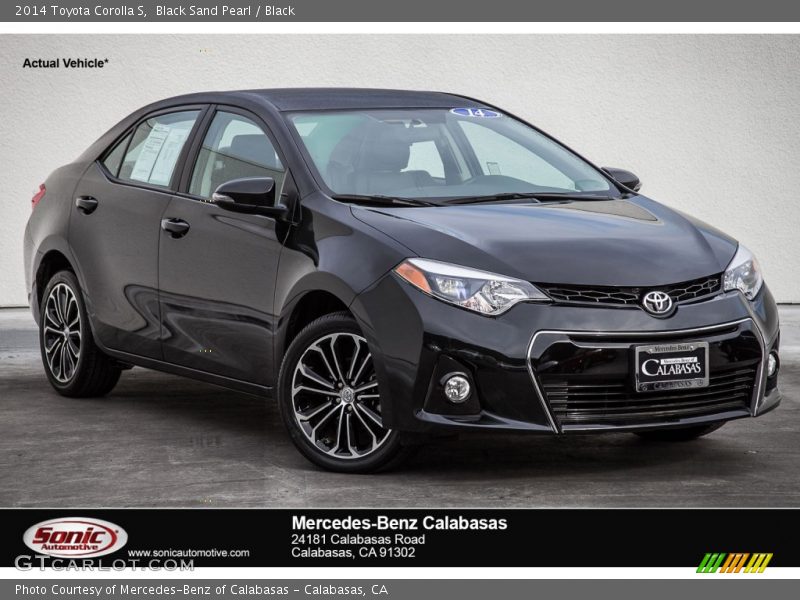 Black Sand Pearl / Black 2014 Toyota Corolla S