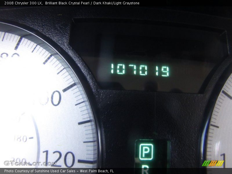 Brilliant Black Crystal Pearl / Dark Khaki/Light Graystone 2008 Chrysler 300 LX
