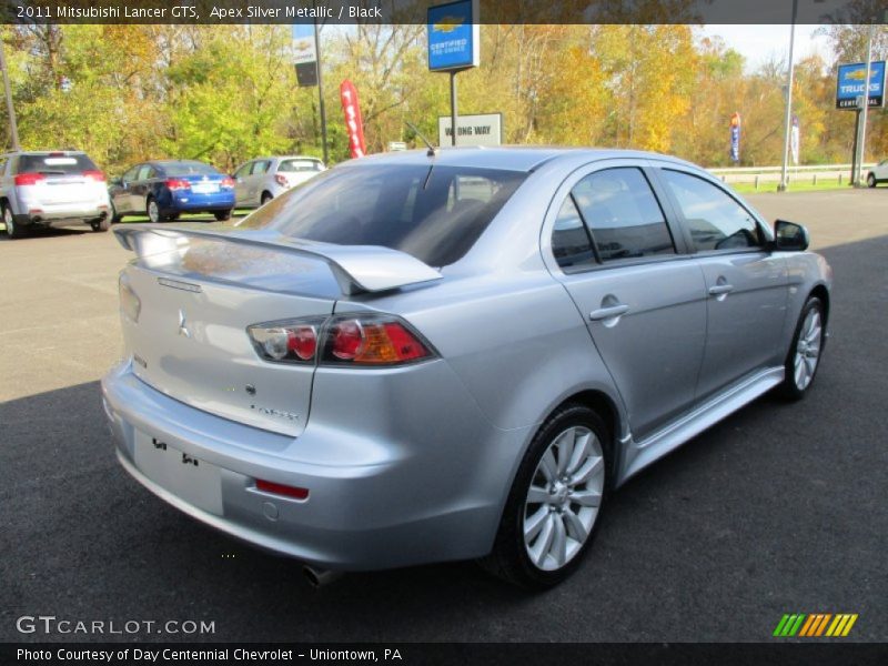 Apex Silver Metallic / Black 2011 Mitsubishi Lancer GTS