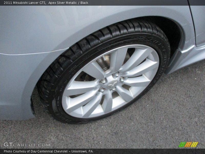 Apex Silver Metallic / Black 2011 Mitsubishi Lancer GTS