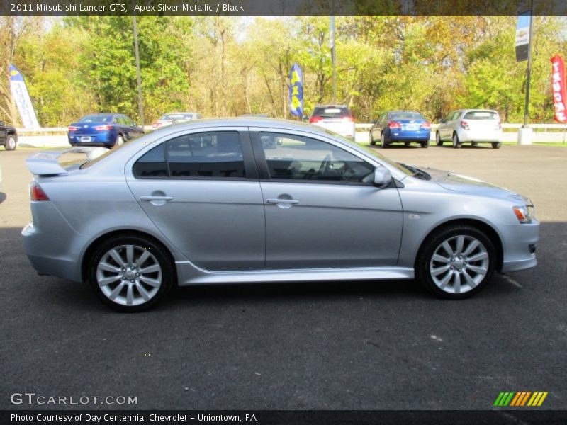 Apex Silver Metallic / Black 2011 Mitsubishi Lancer GTS