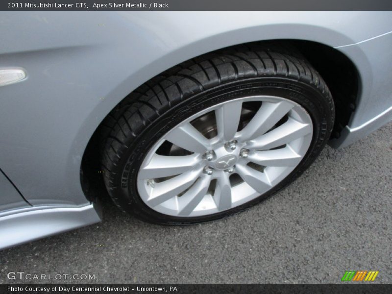 Apex Silver Metallic / Black 2011 Mitsubishi Lancer GTS