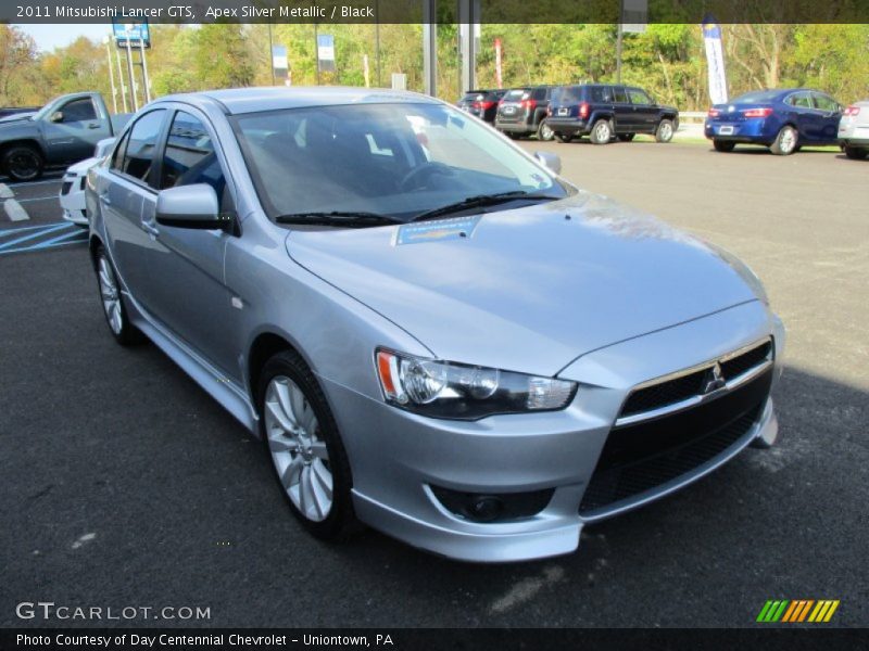 Apex Silver Metallic / Black 2011 Mitsubishi Lancer GTS