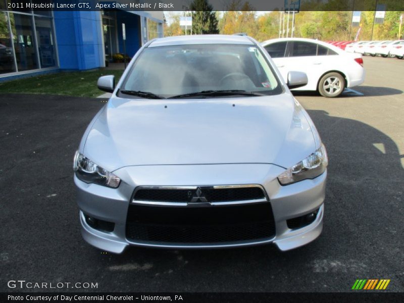 Apex Silver Metallic / Black 2011 Mitsubishi Lancer GTS