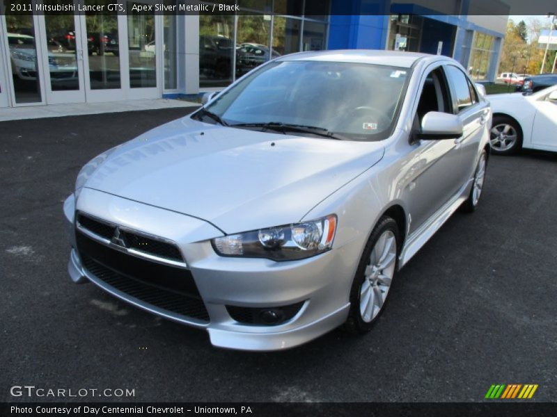 Apex Silver Metallic / Black 2011 Mitsubishi Lancer GTS