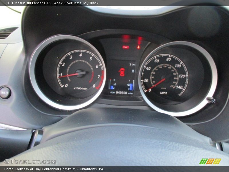 Apex Silver Metallic / Black 2011 Mitsubishi Lancer GTS