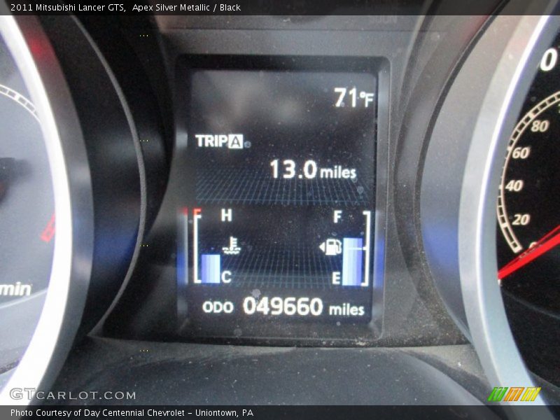 Apex Silver Metallic / Black 2011 Mitsubishi Lancer GTS
