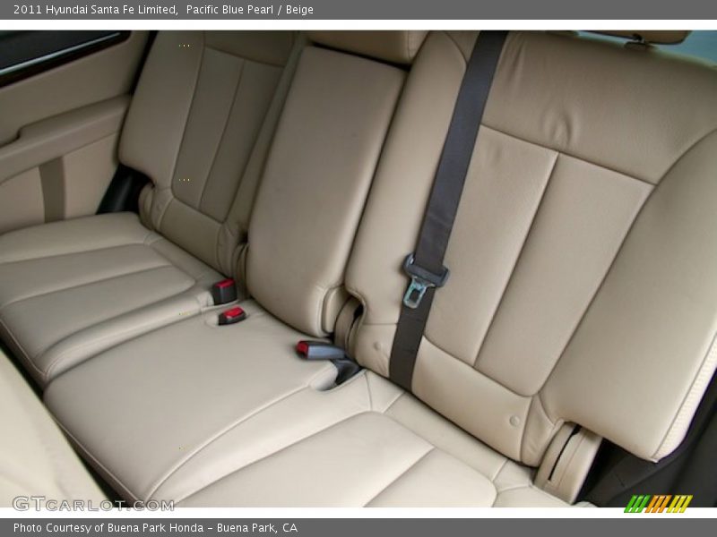 Pacific Blue Pearl / Beige 2011 Hyundai Santa Fe Limited