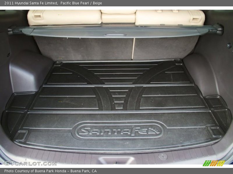 Pacific Blue Pearl / Beige 2011 Hyundai Santa Fe Limited