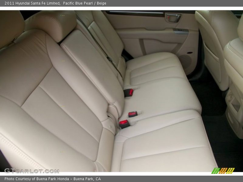 Pacific Blue Pearl / Beige 2011 Hyundai Santa Fe Limited