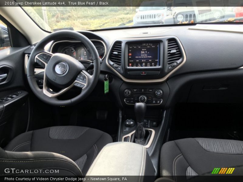 True Blue Pearl / Black 2016 Jeep Cherokee Latitude 4x4