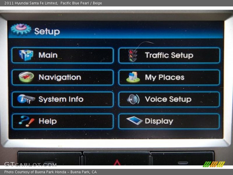 Pacific Blue Pearl / Beige 2011 Hyundai Santa Fe Limited