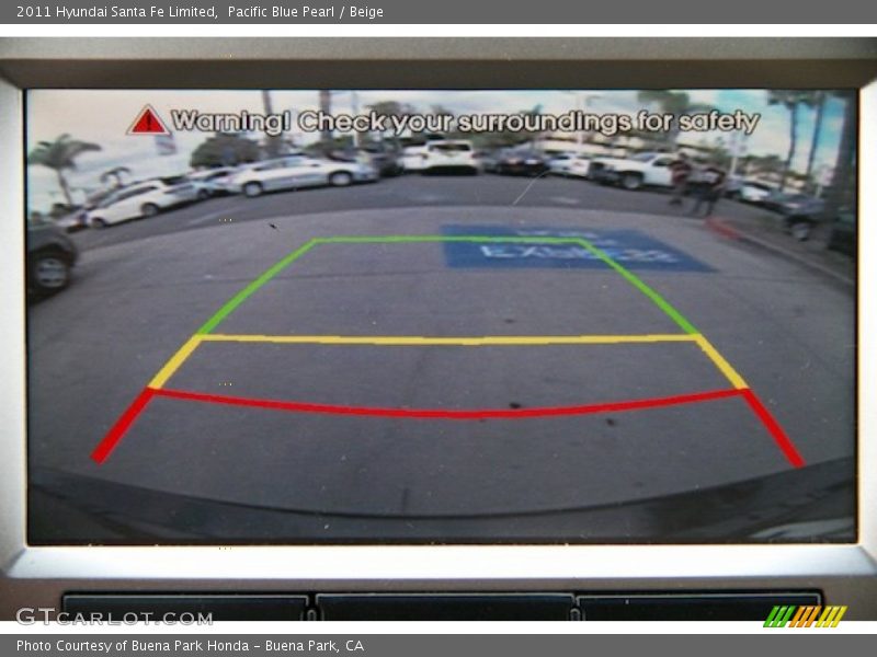 Pacific Blue Pearl / Beige 2011 Hyundai Santa Fe Limited