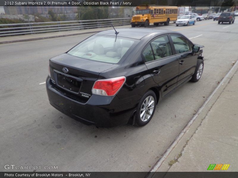 Obsidian Black Pearl / Ivory 2012 Subaru Impreza 2.0i Premium 4 Door