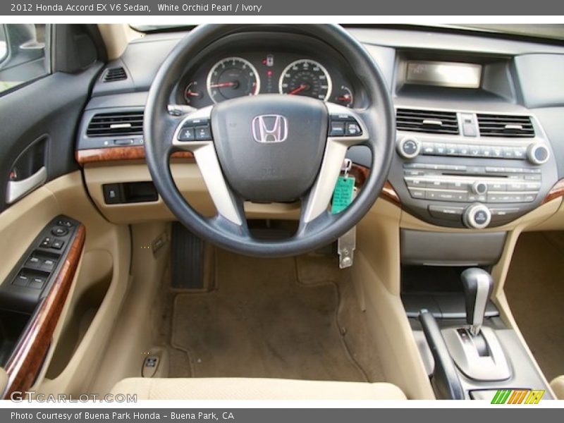 White Orchid Pearl / Ivory 2012 Honda Accord EX V6 Sedan