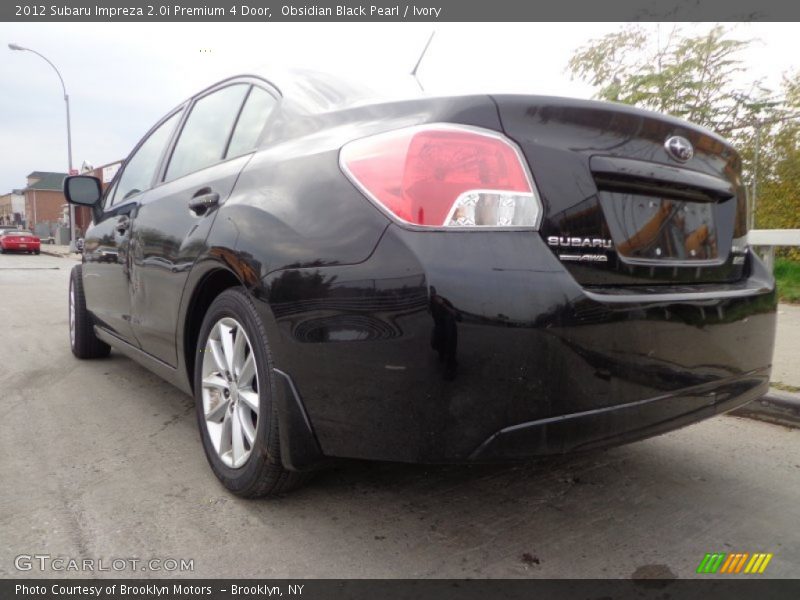 Obsidian Black Pearl / Ivory 2012 Subaru Impreza 2.0i Premium 4 Door