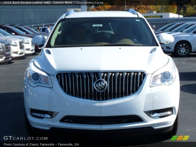 Summit White / Choccachino/Cocoa 2016 Buick Enclave Leather AWD