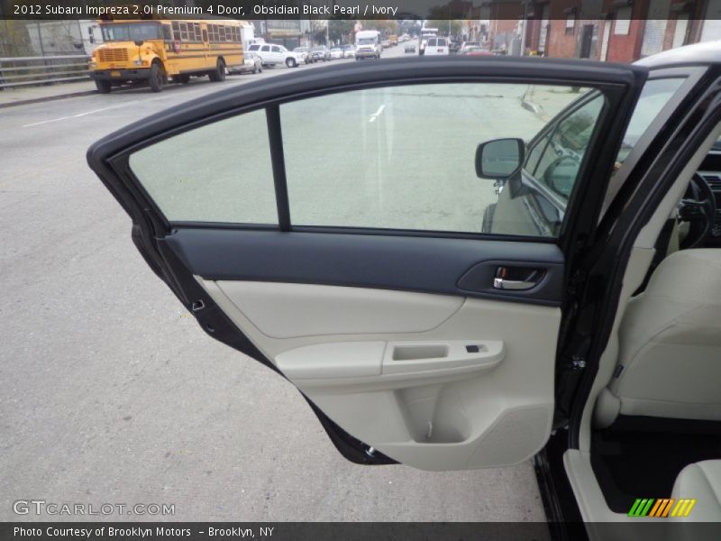 Obsidian Black Pearl / Ivory 2012 Subaru Impreza 2.0i Premium 4 Door