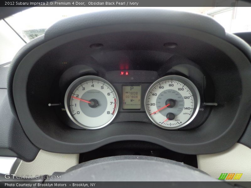 Obsidian Black Pearl / Ivory 2012 Subaru Impreza 2.0i Premium 4 Door
