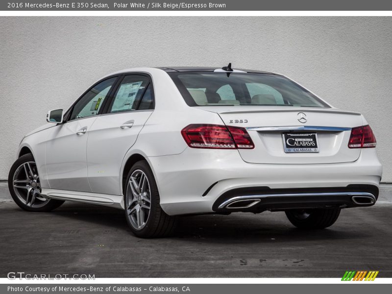 Polar White / Silk Beige/Espresso Brown 2016 Mercedes-Benz E 350 Sedan
