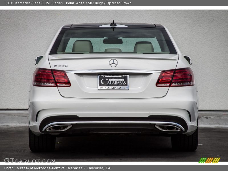 Polar White / Silk Beige/Espresso Brown 2016 Mercedes-Benz E 350 Sedan