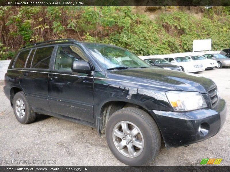 Black / Gray 2005 Toyota Highlander V6 4WD