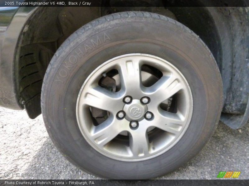 Black / Gray 2005 Toyota Highlander V6 4WD