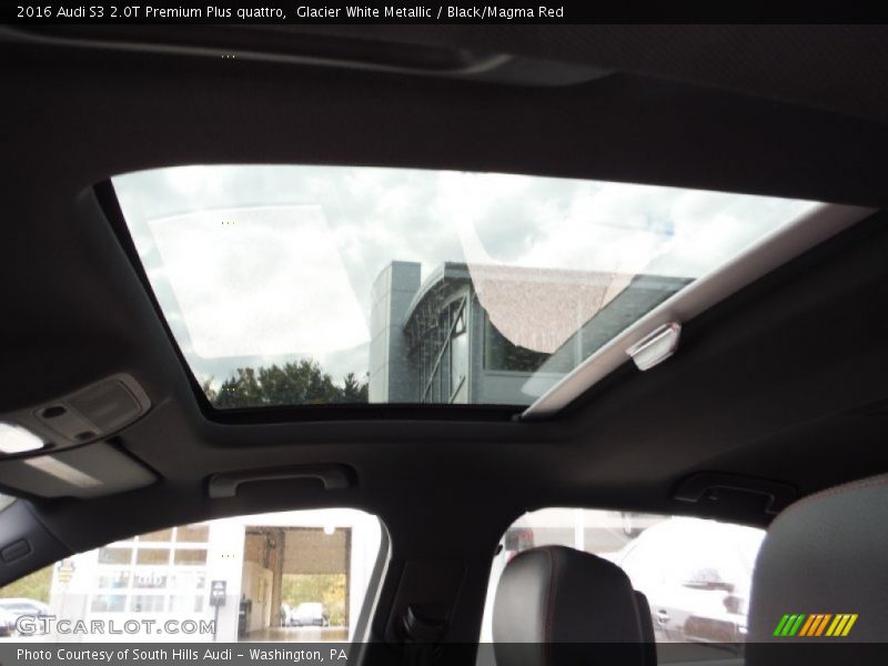 Glacier White Metallic / Black/Magma Red 2016 Audi S3 2.0T Premium Plus quattro