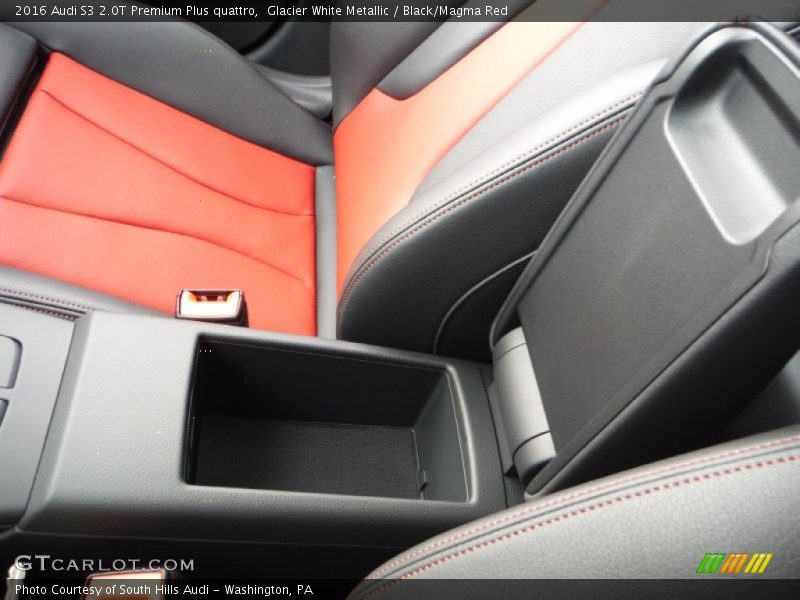 Glacier White Metallic / Black/Magma Red 2016 Audi S3 2.0T Premium Plus quattro