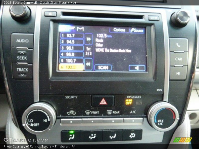 Classic Silver Metallic / Ash 2013 Toyota Camry LE
