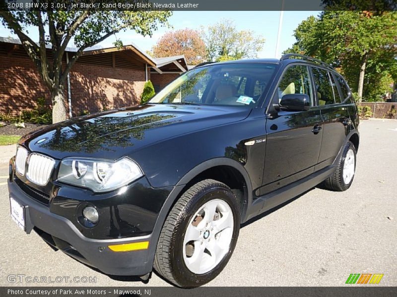 Jet Black / Sand Beige/Black Nevada Leather 2008 BMW X3 3.0si
